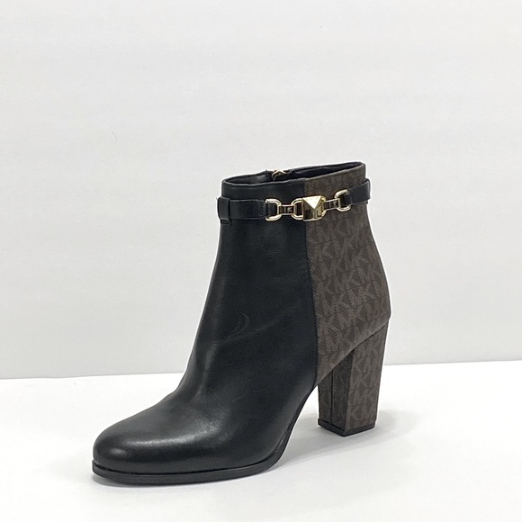 New Michael Kors Michael Aldridge Leather Ankle Bootie - Picture 6 of 9